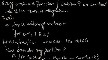 Every continuous function is Riemann Integrable
