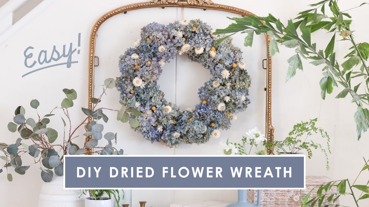 How to Dry Hydrangeas and Make a Dried Hydrangea Wreath - A Country Girl's  Life