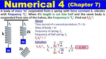 Numerical 4 Chapter 7 Physics Class 11 | Oscillations | 1st Year KPK Syllabus | Study With ME