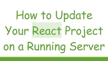 How to Update Your React Project on a Running Server