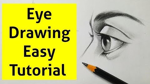 How to draw an eye/eyes easy(side view) Eye drawing easy step by step tutorial for beginners