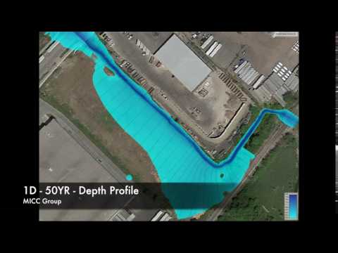 HEC-RAS 5.0 - 1D, 50 Year Depth Profile