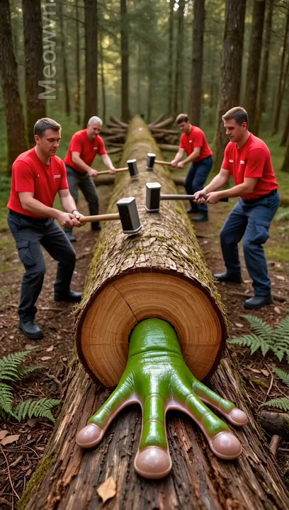 rescue frog from giant log #animals #funny #shorts