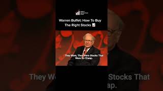 Warren Buffett: „How to buy right Stock’s!“ #warrenbuffett #investing #shorts