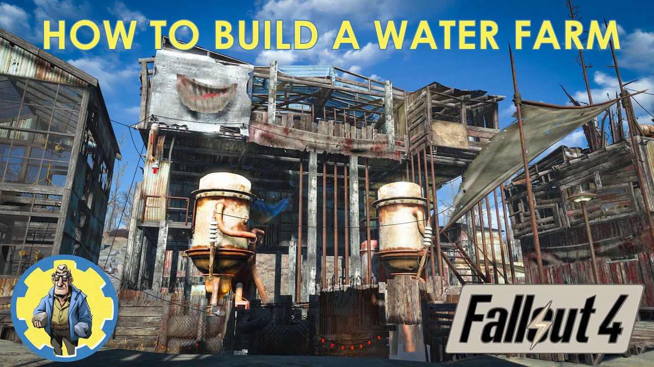 FALLOUT 4  - How To Build a Water Farm (and Raider Doctor) - NO MODS