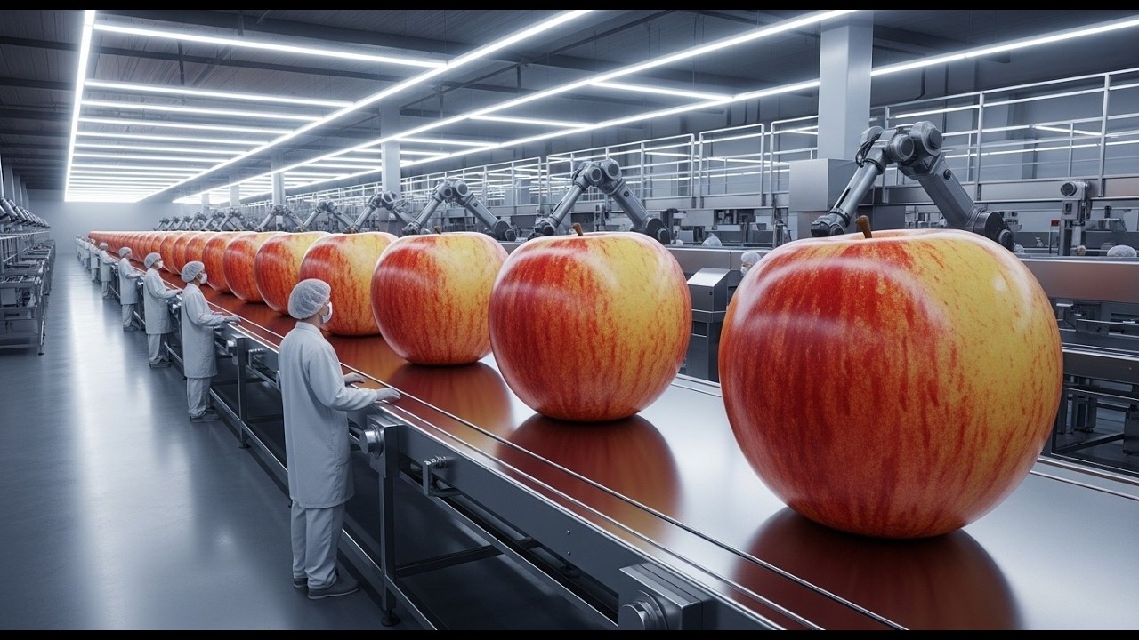 Smart Apple Juice Factory in the United States 🤖🍎 | From Orchard to Bottle