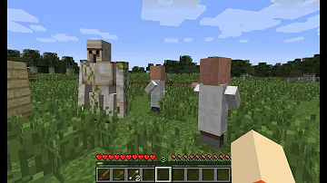 How do you make an iron golem protect you in Minecraft?