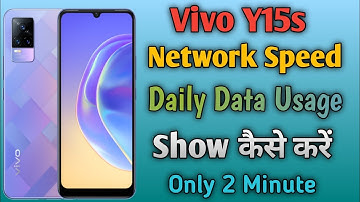 Vivo Y15s Net Speed And Daily Data Usage Show Kaise Karen On Notification Bar || Internet Speed Show
