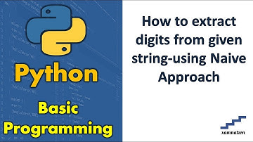 How to extract digits from given string-using Naive Approach