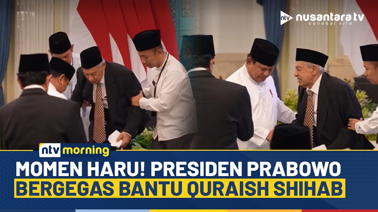 Presiden Prabowo Bantu Muhammad Quraish Shihab Usai Tausiah di Istana Negara | NTV MORNING