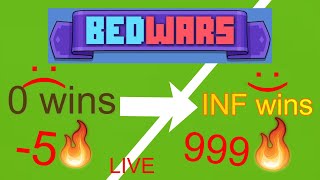 Bedwars live. Playing with viewer