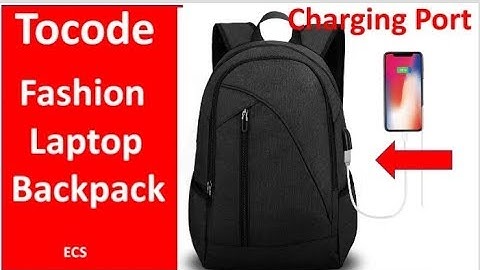 Tocode Laptop Backpack with USB Charging Port & Headphone Jack, Waterproof