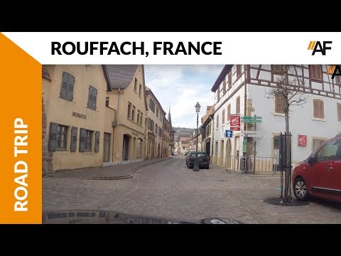 Rouffach, France - drive through the small, beautiful village / France roadtrip