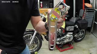 How to install pullback risers on Harley Davidson, Dyna, low rider