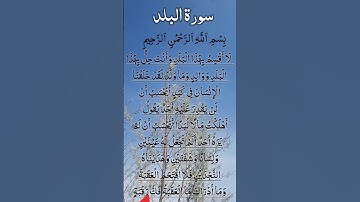 AMAZING SURAH AL BALAD 🤍 سورة البلد #egzonibrahimi #surahalbalad #surahbalad #albalad