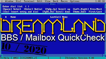 BBS / Mailbox QuickCheck: Dreamland BBS