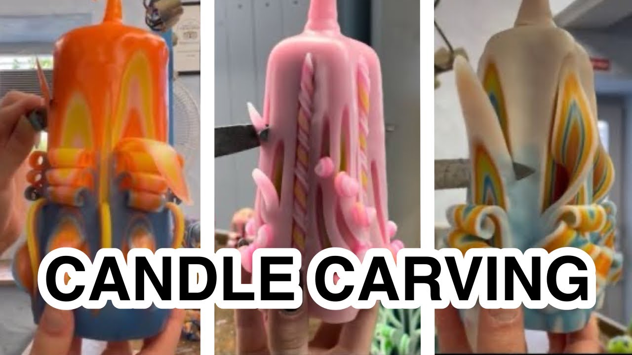 candle carving compilation 🕯
