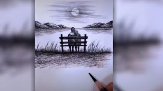 How To Draw Beautiful Couple  | pencil sketch drawing | sketch drawing | easy sketches | #shorts