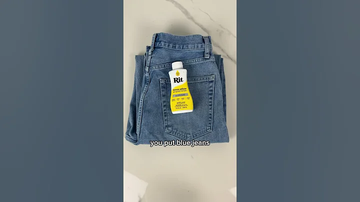 Dyeing Jeans Yellow to make Green 👖♻️ #upcycling #thriftflip #fabricdyeing