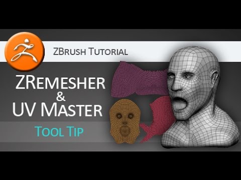 ZBrush tutorial on using ZRemesher and UV Master