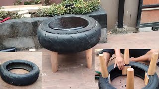 Make An Aesthetic Chair From Used Motorbike Tires