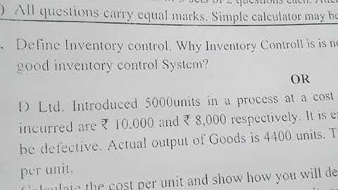 C. D. E. /A. M. U. /B.com. part 2nd exam 2017-18 /cost  accounting