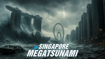 [4K] MEGA TSUNAMI slaat Singapore neer (AI Cinematic Disaster)