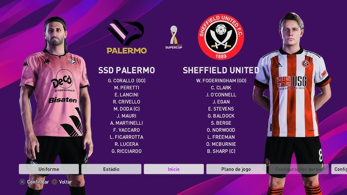 PALERMO x SHEFFIELD UNITED  MUNDIAL CLUBS e SELEÇÕES 5° DIVISÃO