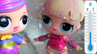 LOL SURPRISE ICE DOLLS CHANGE COLOR IN HOT WATER! collection of cartoons with dolls lol lol surprise