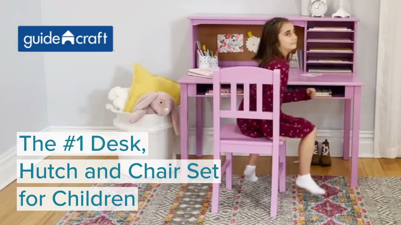 Kids' Media Desk, Hutch and Chair Set – Guidecraft