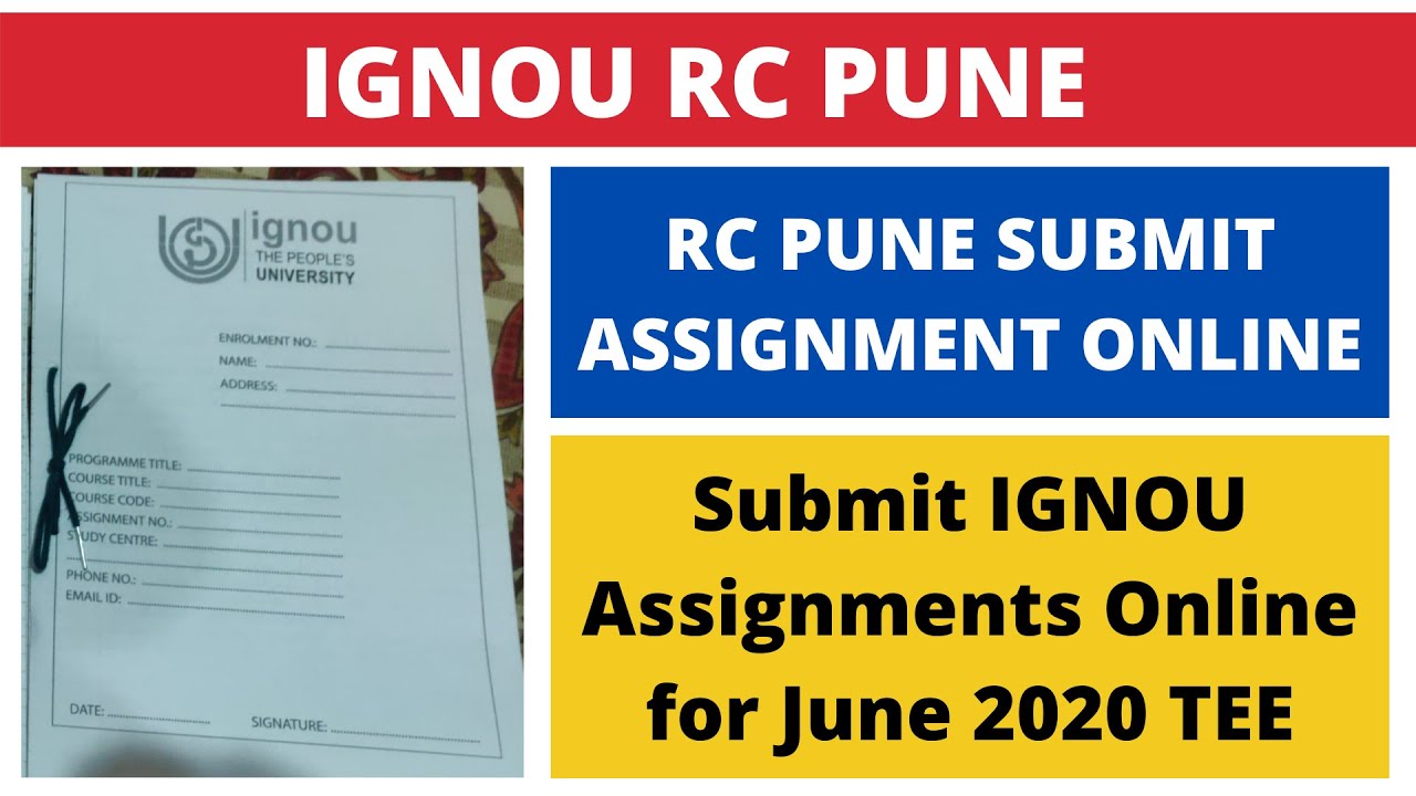 ignou pune assignment submission online