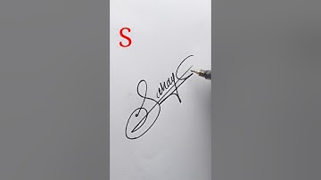 S letter good signature style.  #signaturestyle #howtosign #calligraphy
