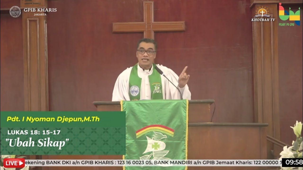 Khotbah Minggu XV Sesudah Pentakosta 10 September 2023 - Lukas 18:15-17 | Pdt. I Nyoman Djepun, M.Th