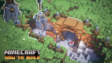 Minecraft: How to Build a Simple Mining Camp (Mine Entrance, Mine Crane, and Mini Storage Area)