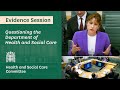 Questioning the department of health  social care  health  social care committee