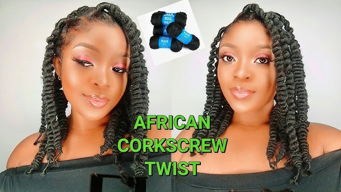 HOW TO TWIST AFRICAN CORKSCREW/ Brazilian Wool Bob Hairstyle COBOKO  Threading@Chrishairpire 