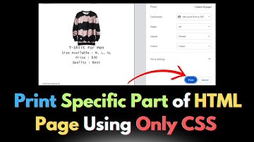 How to Print Specific Part of HTML Page Using Only CSS