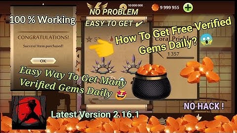 Shadow fight 2 | How To Get Free Verified Gems Daily? in shadow fight 2 | 100% working | NO HACK |