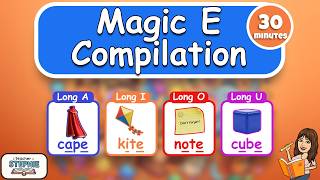 Magic E Long E | Silent E Phonics Reading Practice for Kids (Compilation)