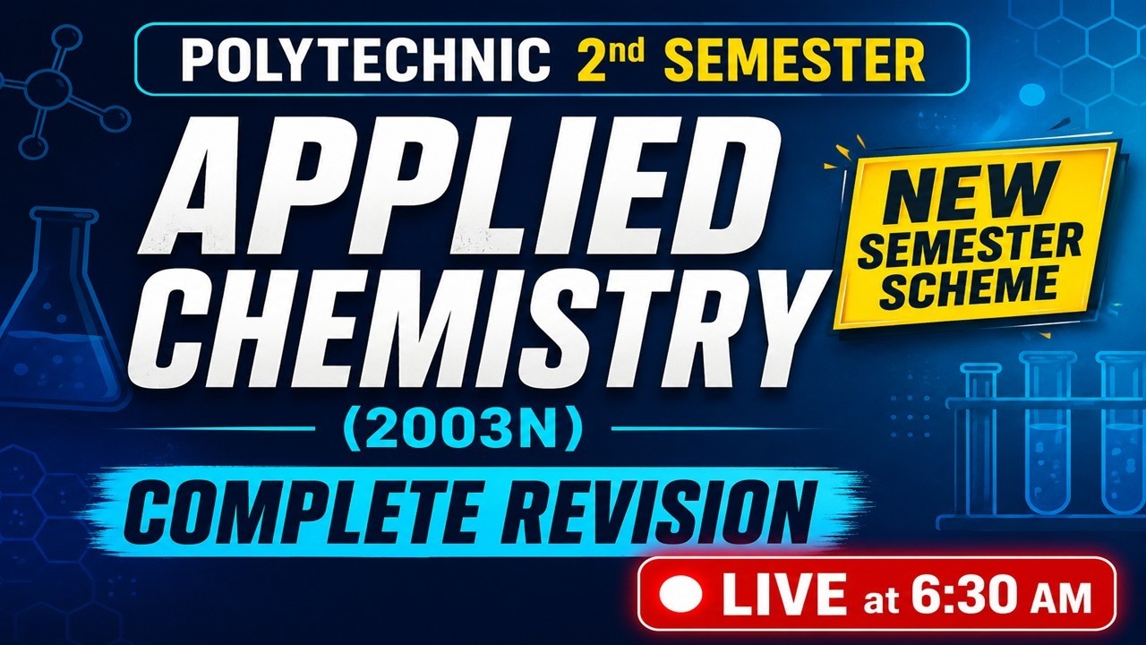 Applied Chemistry Complete Revision | Polytechnic 2nd Semester (New Scheme) | BTER Pathshala
