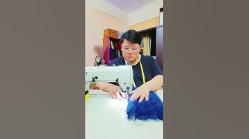 Sewing a Royal Blue Ruffled Tulle Shoulder Bag #shorts #sewing #bags