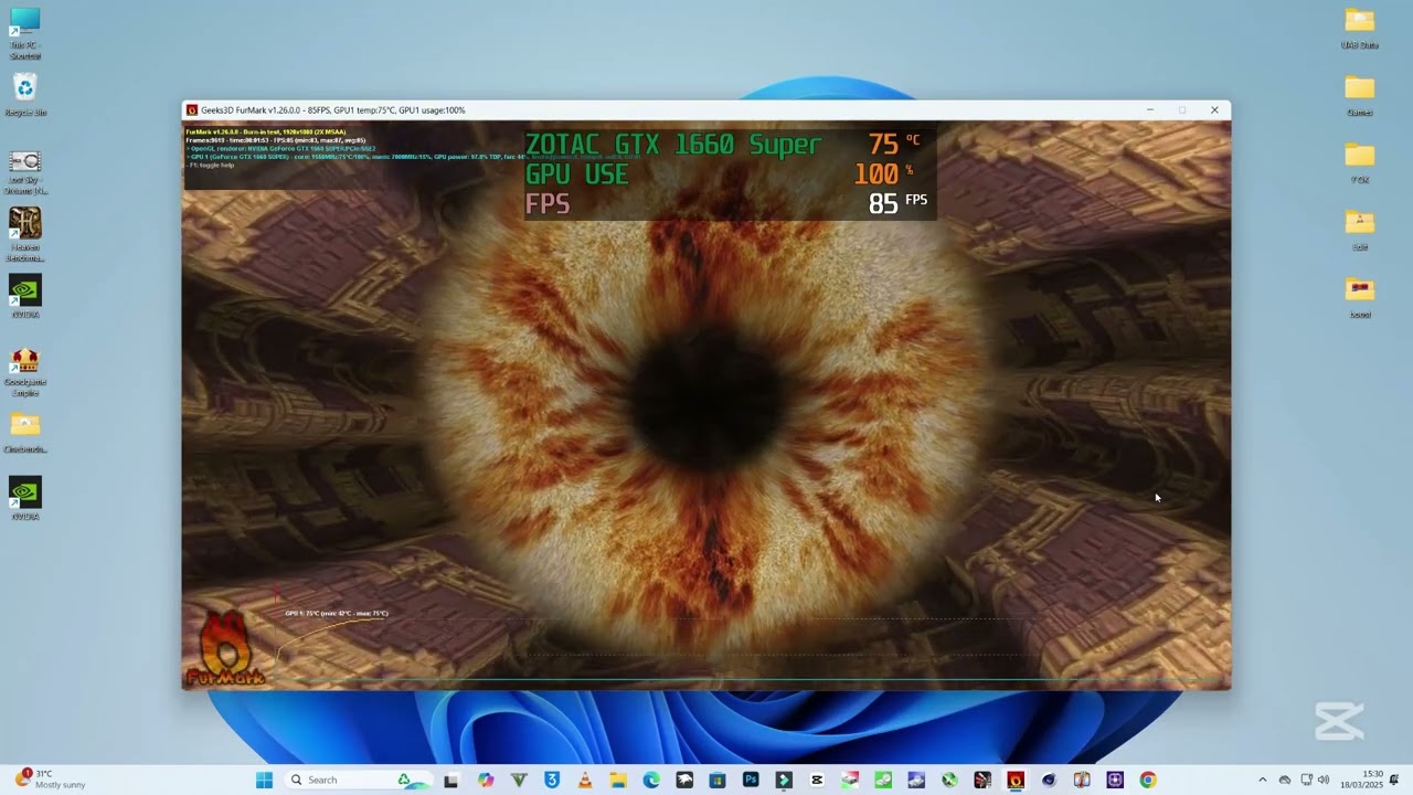 ZOTAC GTX 1660 Super FurMark Test - YouTube
