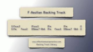 f aeolian mode backing track