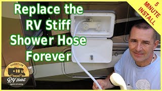 Replace The Stiff RV Shower Hose With A Flexible Hose From Camco – Easy 5 Minute Install-RV Upgrades