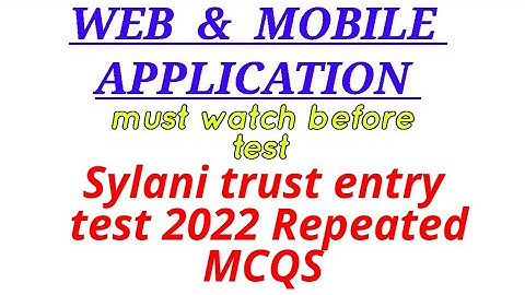 web and mobile application entry test important MCQs
