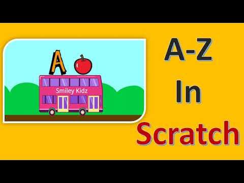 Example of Scratch code to teach the alphabet.