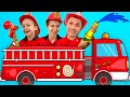 Мультик Пожарная машина - Детская песня про пожарных от Майи и Маши