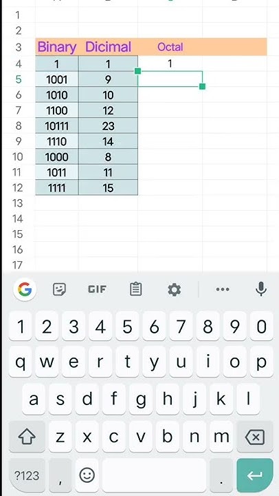 Convert binary to Octal in Ms Excel | Ms Excel Functions - YouTube