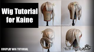 How to make Kaine's Wig from the game NieR Replicant- DIY Cosplay Wig Tutorial screenshot 4