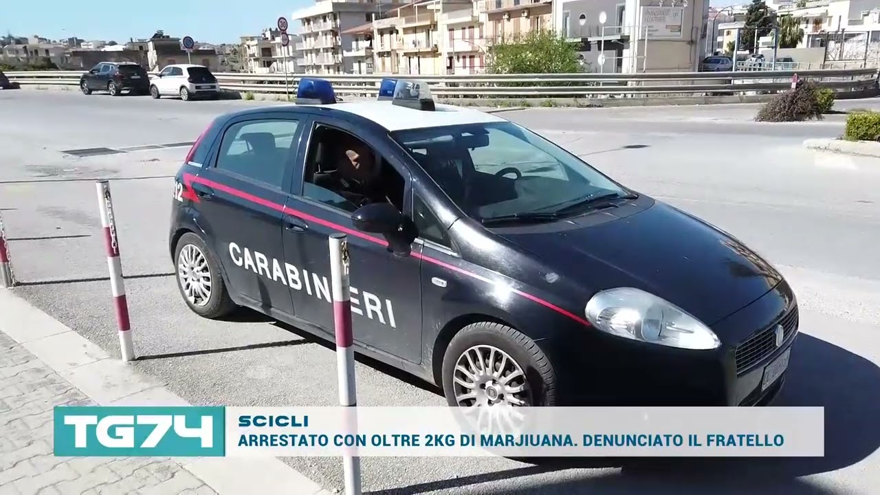 SCICLI - ARRESTATO CON OLTRE 2KG DI MARJIUANA. DENUNCIATO IL FRATELLO
